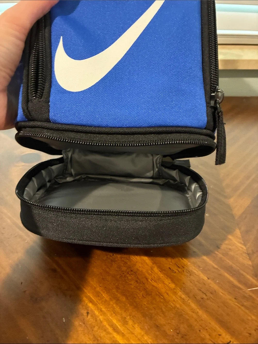 Nike Blue Kids Lunch/Accessory Bag with White Swoosh